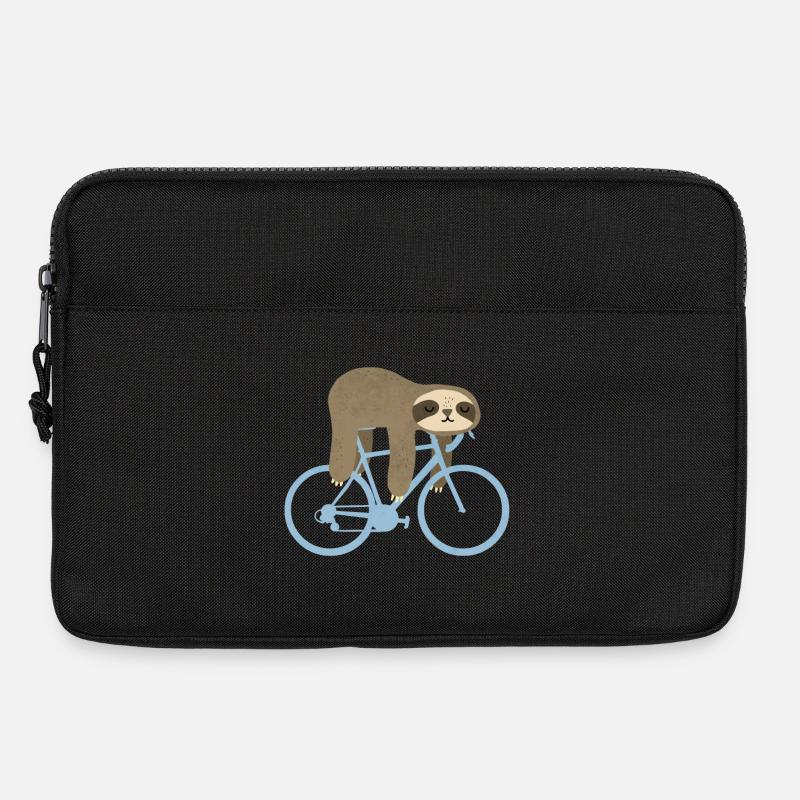 Faultier Fahrrad - Laptoptasche 13" - Schwarz