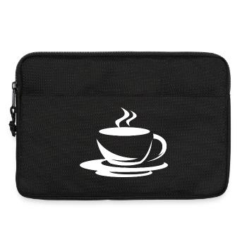 café café icône café illustration tasse - Sacoche pour ordinateur portable 13 pouces - noir - Devant