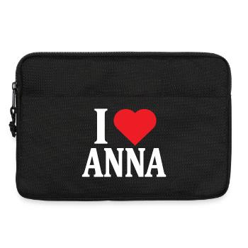 T-Shirt I love Anna T-Shirt Geschenkidee - Laptoptasche 13" - Schwarz - Vorne