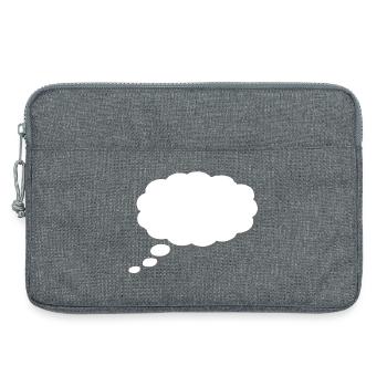 Nuage de pensée, Thinkbubble. Pour personnaliser - Sacoche pour ordinateur portable 13 pouces - gris chiné - Devant