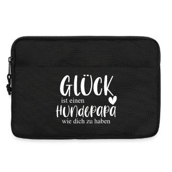Hundepapa Hund Hundemensch Papa Vatertag Geschenk - Laptoptasche 13" - Schwarz - Vorne