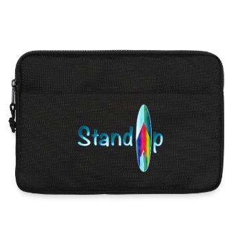 Stand up paddling Schriftzug mit Paddle Board - Laptoptasche 13" - Schwarz - Vorne