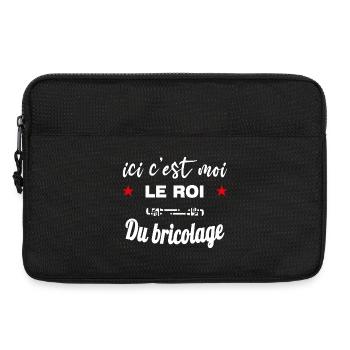 Voici l'empereur du bricolage humoristique - Sacoche pour ordinateur portable 13 pouces - noir - Devant