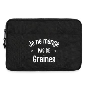 végétarien, végan, végane humour - Sacoche pour ordinateur portable 13 pouces - noir - Devant