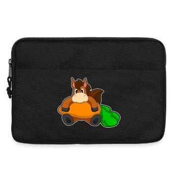 Pferd Karotte - Laptoptasche 13" - Schwarz - Vorne