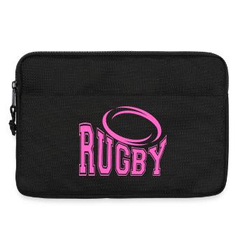 Rugby Femme - T-Shirt Rugby Fans Femme - Sacoche pour ordinateur portable 13 pouces - noir - Devant