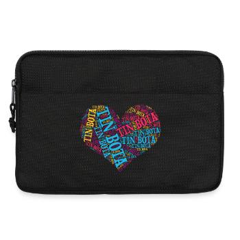 T-Shirt Tin Bota Wortwolke Herz Emilia Romagna - Laptoptasche 13" - Schwarz - Vorne