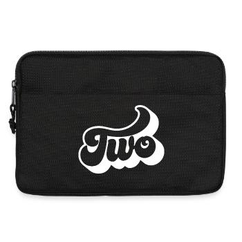 Zwei 2. Geburtstag Kinder Jungen Mädchen 2 Jahre alt - Laptoptasche 13" - Schwarz - Vorne
