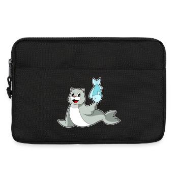 Poisson phoque - Sacoche pour ordinateur portable 13 pouces - noir - Devant