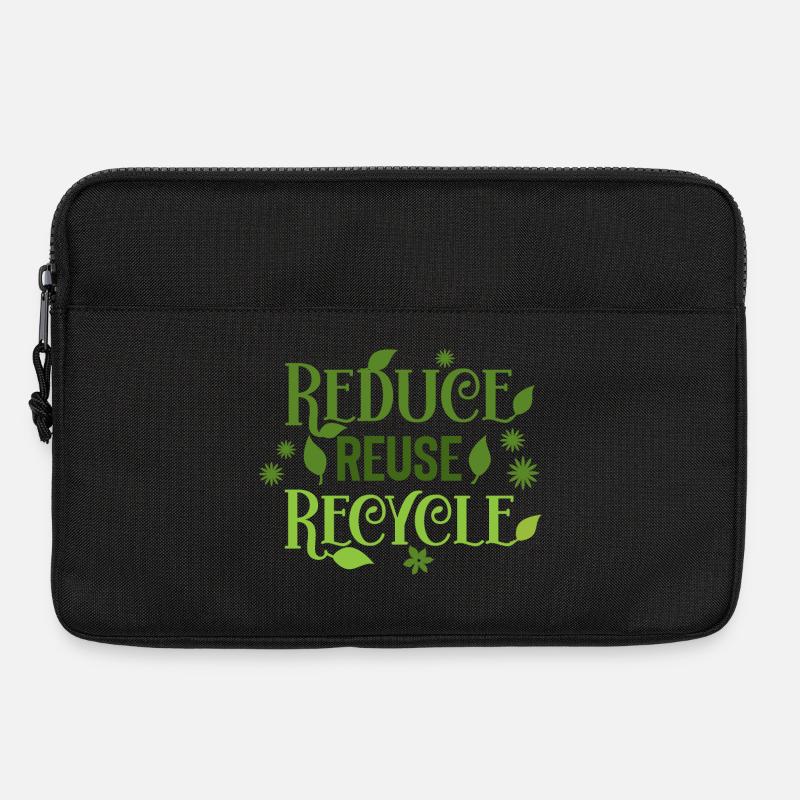 Reduce Reuse Recycle - Laptop bag 13" - black
