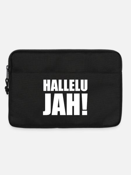 Hallelu Jah weiss - Laptoptasche 13" - Schwarz
