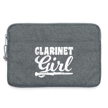 Clarinettiste - Sacoche pour ordinateur portable 13 pouces - gris chiné - Devant