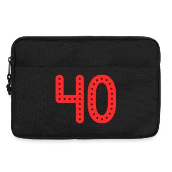 40. 40 YEARS. 40th ANNIVERSARY. 40TH ANNIVERSARY. - Laptop bag 13" - black - Front