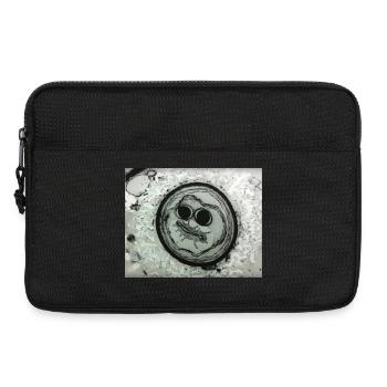 Planetengesicht mit Sonnenbrille - Laptoptasche 13" - Schwarz - Vorne
