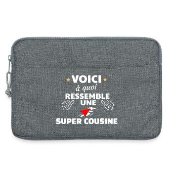 Expression de Fierté Fraternelle - Sacoche pour ordinateur portable 13 pouces - gris chiné - Devant