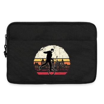 Sunset BMX Wheelie Silhouette - Laptoptasche 13" - Schwarz - Vorne