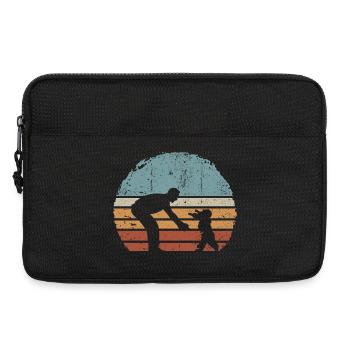 Sonnenuntergang Eltern- und Kind-Silhouette - Laptoptasche 13" - Schwarz - Vorne