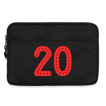 20. 20 JAHRE. 20-JÄHRIGES JUBILÄUM. 20-JÄHRIGES JUBILÄUM. - Laptoptasche 13" - Schwarz - Vorne