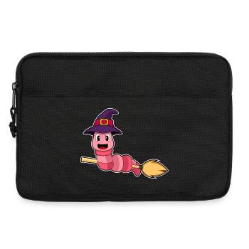 Wurm Hexe Besen - Laptoptasche 13" - Schwarz - Vorne