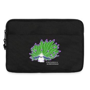 Leaf Sheep Snail, Drawing - Laptop bag 13" - black - Front