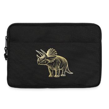 Dessin de dinosaure triceratops - Sacoche pour ordinateur portable 13 pouces - noir - Devant