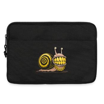 escargot bling bling hiphop - Sacoche pour ordinateur portable 13 pouces - noir - Devant