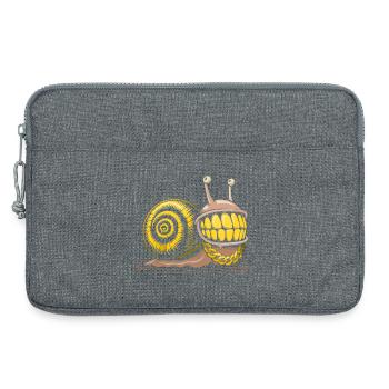 escargot bling bling hiphop - Sacoche pour ordinateur portable 13 pouces - gris chiné - Devant