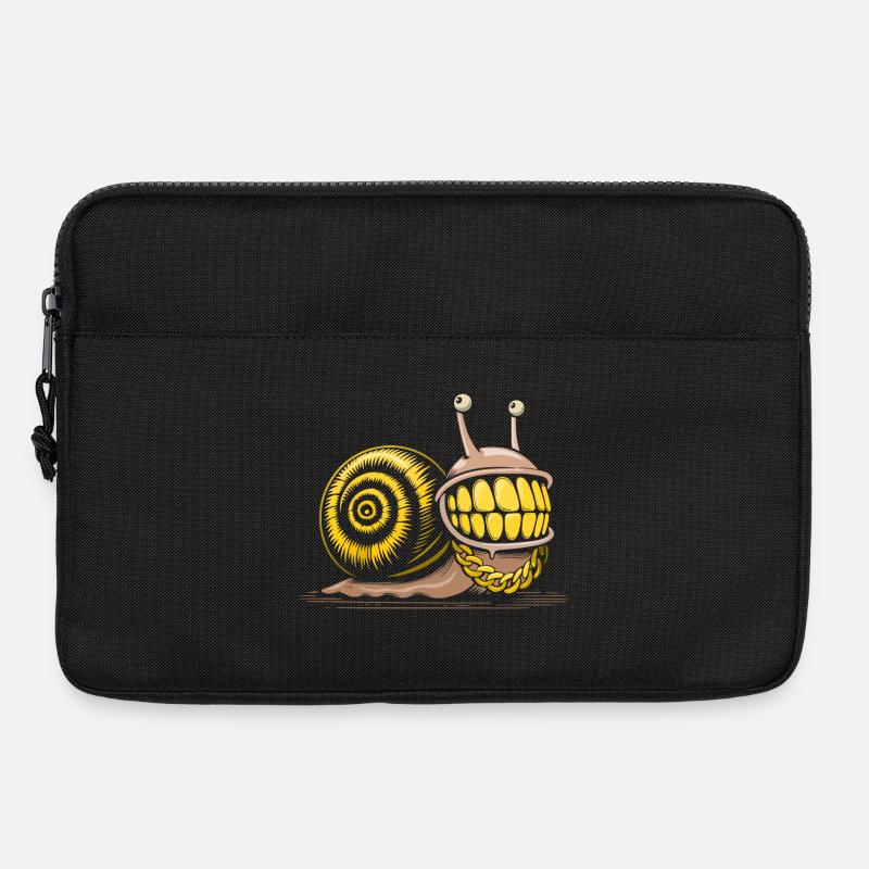 Schnecken-Bling-Bling-HipHop - Laptoptasche 13" - Schwarz