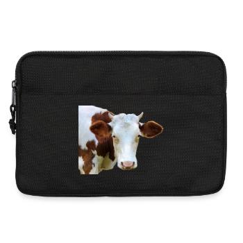 funny cow cow head gift farmers farmers - Laptop bag 13" - black - Front