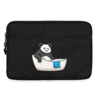 Panda Bathing Bathtub - Laptop bag 13" - black - Front