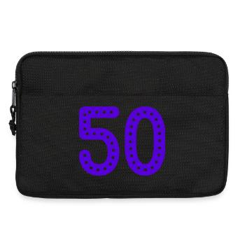 50. 50 ANS. 50e ANNIVERSAIRE. ANNIVERSAIRE 50 ANS. - Sacoche pour ordinateur portable 13 pouces - noir - Devant