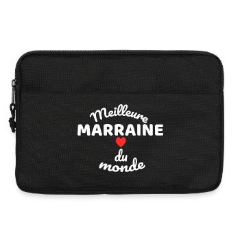 Mutter Patin der Welt Illustration - Laptoptasche 13" - Schwarz - Vorne