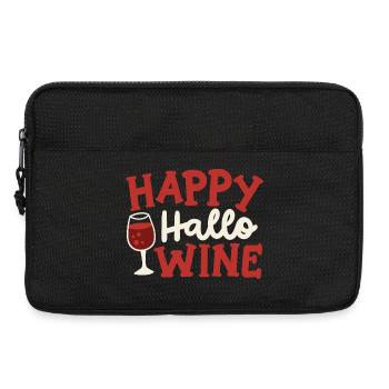 Fröhliches Halloween Wein trinken - Laptoptasche 13" - Schwarz - Vorne