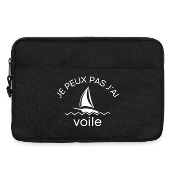 Je peux pas j'ai voile - Sacoche pour ordinateur portable 13 pouces - noir - Devant