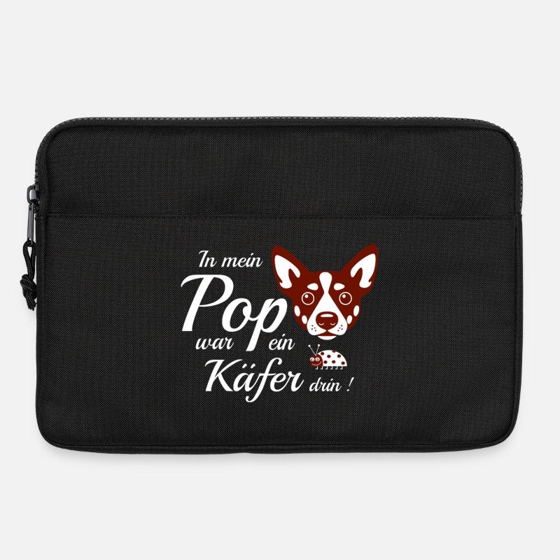 Lustiger Hund - Laptoptasche 13" - Schwarz