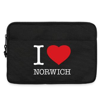 I LOVE NORWICH - Laptop bag 13" - black - Front