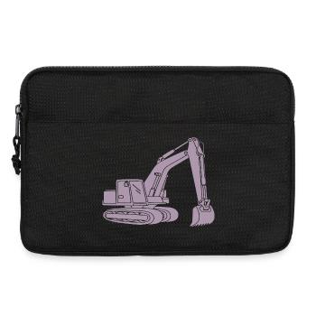 Excavator Silhouette Construction Equipment Operator Civil Engineering - Laptop bag 13" - black - Front