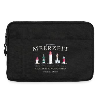 Rügen, Poel, Usedom, Hiddensee Handzeichnung - Laptoptasche 13" - Schwarz - Vorne