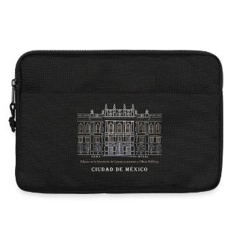 Mexico, Musée d’art, Dessin à la main - Sacoche pour ordinateur portable 13 pouces - noir - Devant
