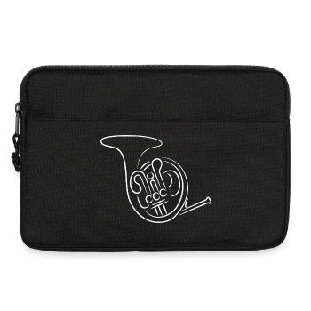 French horn sketch - Laptop bag 13" - black - Front