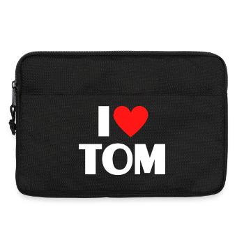I love Tom Red Heart Romantic Name Fan - Laptop bag 13" - black - Front