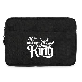 König zum 40. Geburtstag - Laptoptasche 13" - Schwarz - Vorne