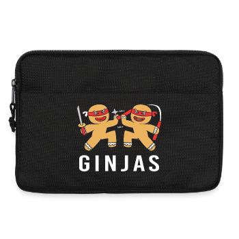 Gingerbread Christmas Ninja Gingerbread Man - Laptop bag 13" - black - Front