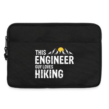 Engineer Who Hikes Proud Trail Trekker Outdoor Fan - Laptop bag 13" - black - Front