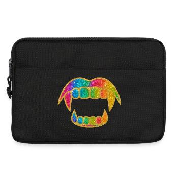 Rainbow Glitter Mouth - Laptop bag 13" - black - Front