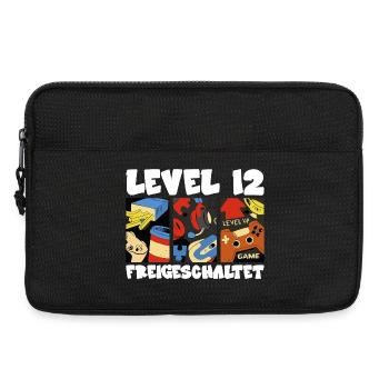 Level 12 Retro Spielcollage pro gamer 12. Bday - Laptoptasche 13" - Schwarz - Vorne