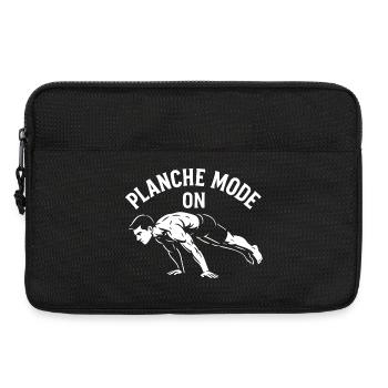 Planche-Modus beim Calisthenics Fitness Gym Workout - Laptoptasche 13" - Schwarz - Vorne
