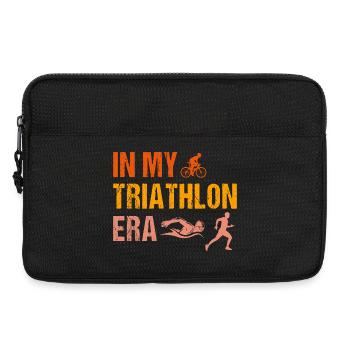 Triathlon Natation Cyclisme Course à pied Sports vintage - Sacoche pour ordinateur portable 13 pouces - noir - Devant