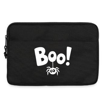 BOO! Lustiges Spinnen-Statement Spruch - Laptoptasche 13" - Schwarz - Vorne