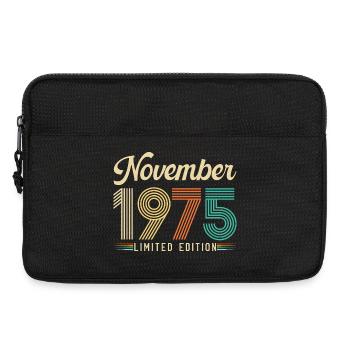 November 1975 Vintage Birthday Retro Gift - Laptop bag 13" - black - Front